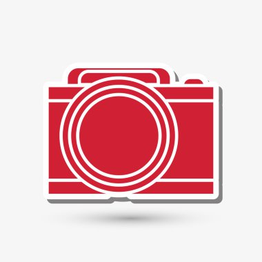 fotoğraf makinesinin fotoğraf, vektör çizim simgesi