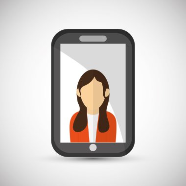 akıllı telefon simgesi. Gadget'ı kavramı. Düz illüstrasyon