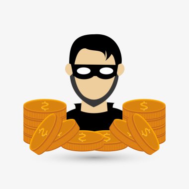 Güvenlik sistemi tasarımı. Koruma simgesi. İzole illüstrasyon