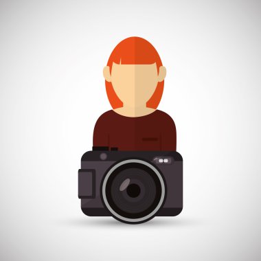 kamera simgesi. Gadget'ı kavramı. Düz illüstrasyon