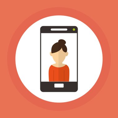 akıllı telefon simgesi. Gadget'ı kavramı. Düz illüstrasyon