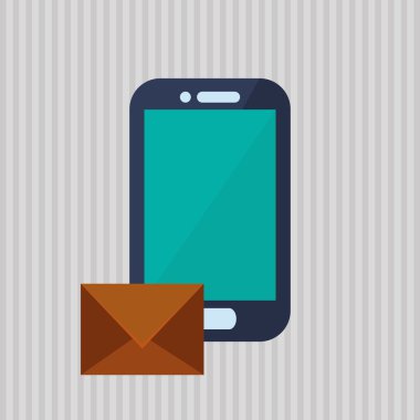 Teknoloji tasarım. akıllı telefon simgesi. renkli resimde