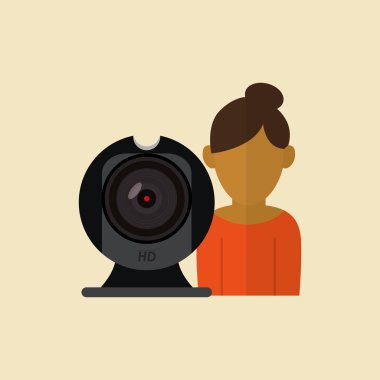 Teknoloji simgesi. Gadget'ı kavramı. Düz illüstrasyon