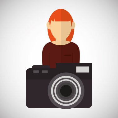 kamera simgesi. Gadget'ı kavramı. Düz illüstrasyon