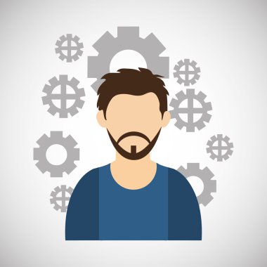 işadamı tasarım. Kurumsal simgesi. İzole illüstrasyon