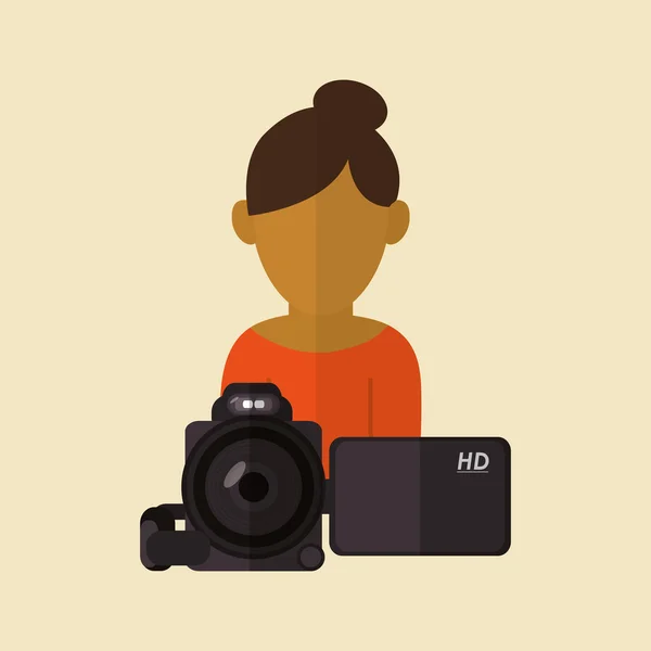 Camera icon. Gadget concept. Flat illustration — Stock Vector