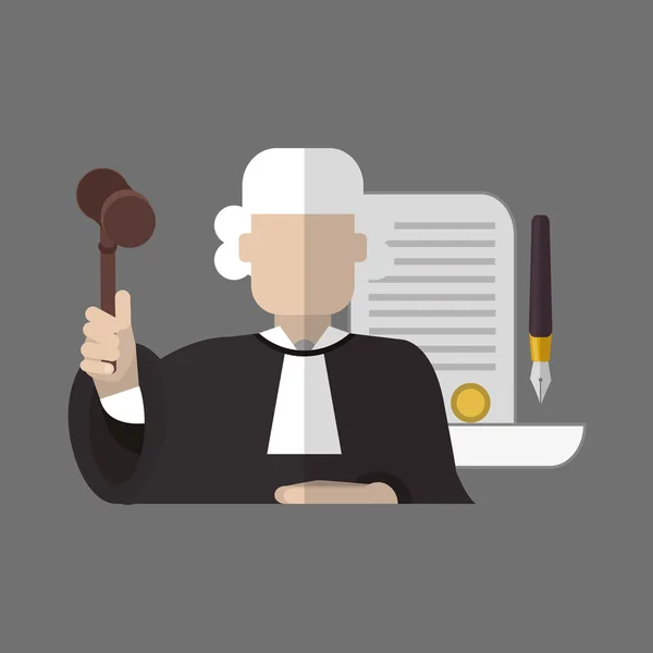 Law design. Justice icon. Grey background, vector illustration — Stock Vector