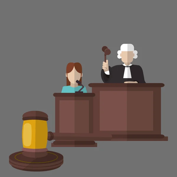 Law design. Justice icon. Grey background, vector illustration — Stock Vector