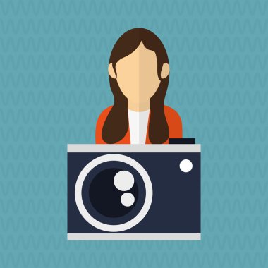 kamera simgesi. Gadget'ı kavramı. Düz illüstrasyon