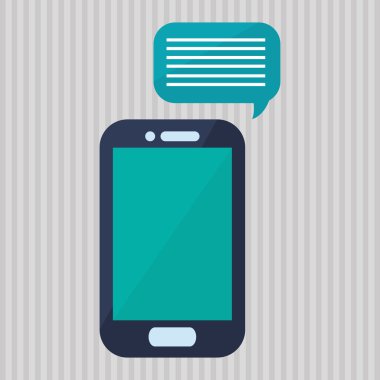 Teknoloji tasarım. akıllı telefon simgesi. renkli resimde