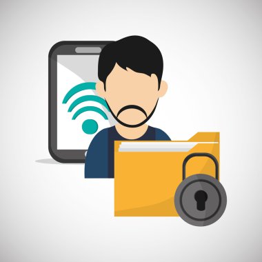 Dosya tasarımı. Online kavramı. İzole illüstrasyon, düzenlenebilir vektör