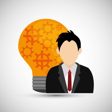 Fikir tasarım iş kavramı. Renkli resimde