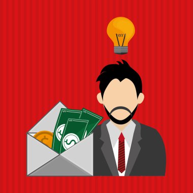 Fikir tasarım iş kavramı. Renkli resimde