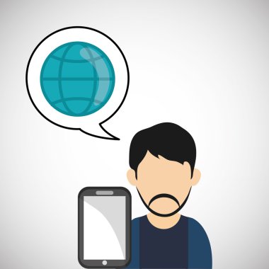 Internet tasarım. iletişim kavramı. düz illüstrasyon, düzenlenebilir vektör