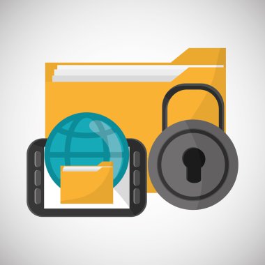 Dosya tasarımı. Online kavramı. İzole illüstrasyon, düzenlenebilir vektör