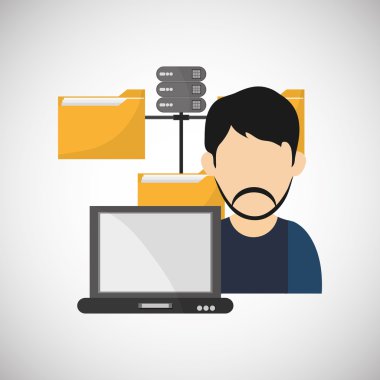 Dosya tasarımı. Online kavramı. İzole illüstrasyon, düzenlenebilir vektör