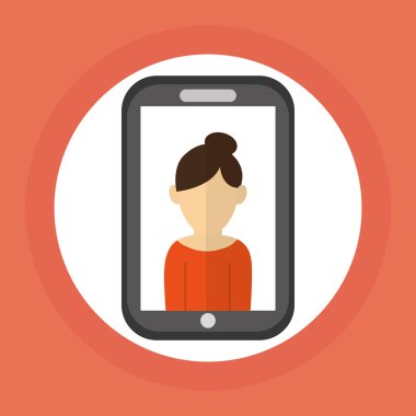 akıllı telefon simgesi. Gadget'ı kavramı. Düz illüstrasyon