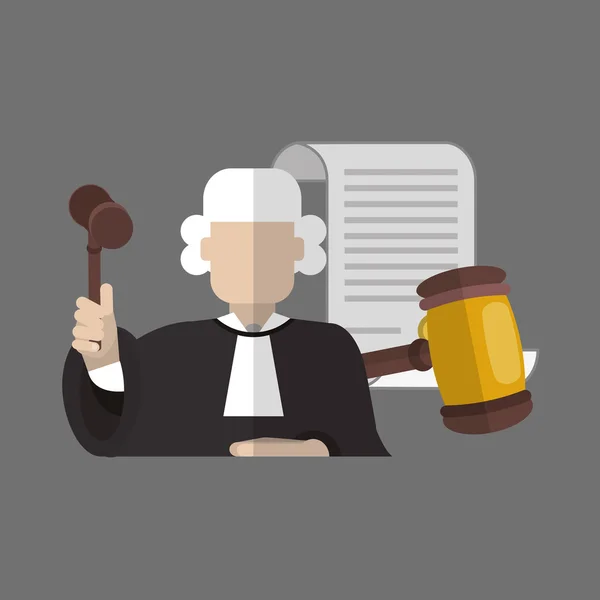 Law design. Justice icon. Grey background, vector illustration — Stock Vector