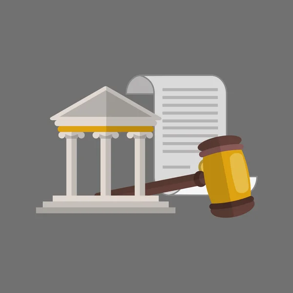Gesetzesentwurf. Justiz-Ikone. grauer Hintergrund, Vektorillustration — Stockvektor