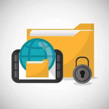 Dosya tasarımı. Online kavramı. İzole illüstrasyon, düzenlenebilir vektör