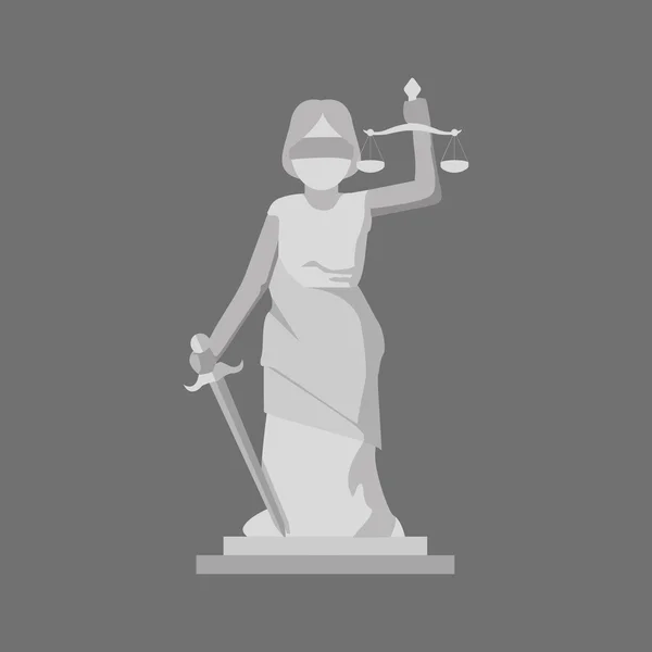 Ontwerp van de wet. Justitie pictogram. Grijze achtergrond, vectorillustratie — Stockvector