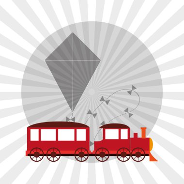 Oyuncak tasarım. Çocukluk simgesi. Renkli resimde