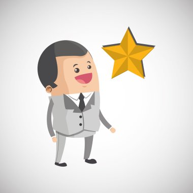 Kazanan tasarım. Başarı kavramı. Düz illüstrasyon