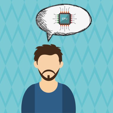 Teknoloji tasarım. ortam simgesi. Renkli resimde