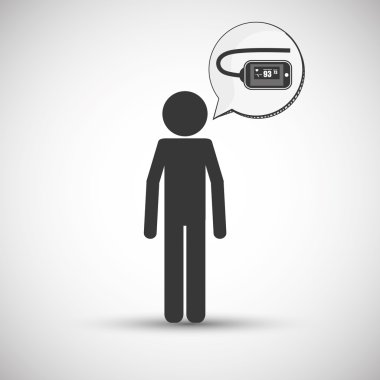 Giyilebilir teknoloji tasarım. kablosuz simgesi. Düz illüstrasyon