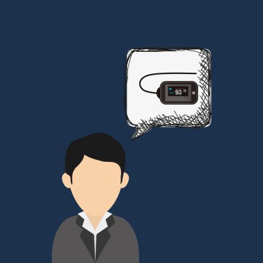 Giyilebilir teknoloji tasarım. kablosuz simgesi. Düz illüstrasyon