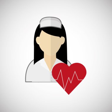 Tıbbi bakım tasarım. Sağlık simgesi. Düz illüstrasyon