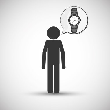 Giyilebilir teknoloji tasarım. kablosuz simgesi. Düz illüstrasyon