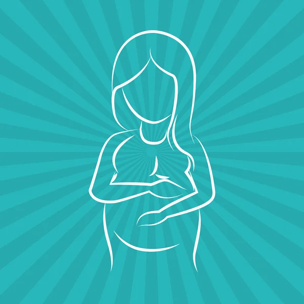 Femme enceinte graphisme, illustration vectorielle — Image vectorielle