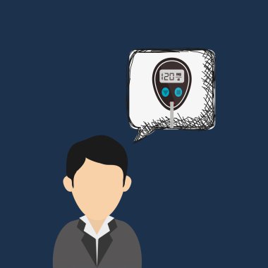 Giyilebilir teknoloji tasarım. kablosuz simgesi. Düz illüstrasyon