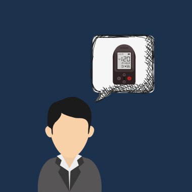 Giyilebilir teknoloji tasarım. kablosuz simgesi. Düz illüstrasyon