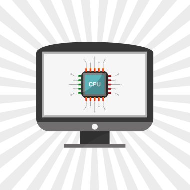 Teknoloji tasarım. ortam simgesi. Renkli resimde