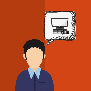 Teknoloji tasarım. ortam simgesi. Renkli resimde