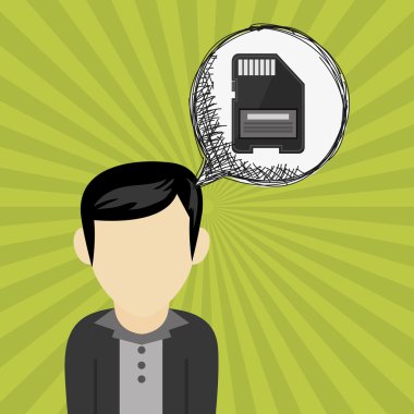 Teknoloji tasarım. ortam simgesi. Renkli resimde