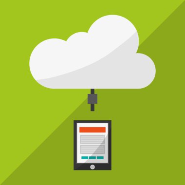 Teknoloji tasarım. ortam simgesi. Renkli resimde