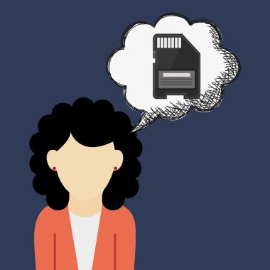 Teknoloji tasarım. ortam simgesi. Renkli resimde