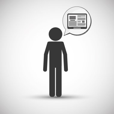 Giyilebilir teknoloji tasarım. kablosuz simgesi. Düz illüstrasyon