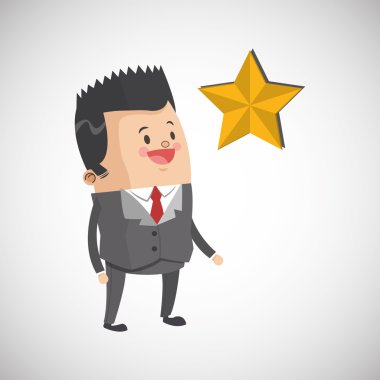 Kazanan tasarım. Başarı kavramı. Düz illüstrasyon