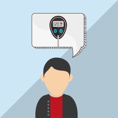 Giyilebilir teknoloji tasarım. kablosuz simgesi. Düz illüstrasyon