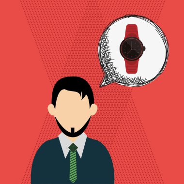 Giyilebilir teknoloji tasarım. kablosuz simgesi. Düz illüstrasyon