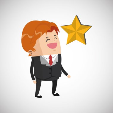 Kazanan tasarım. Başarı kavramı. Düz illüstrasyon