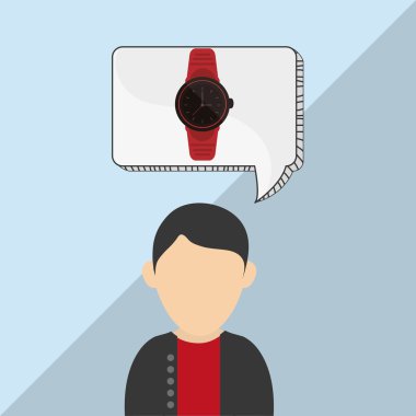 Giyilebilir teknoloji tasarım. kablosuz simgesi. Düz illüstrasyon