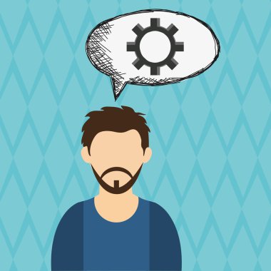 Teknoloji tasarım. ortam simgesi. Renkli resimde