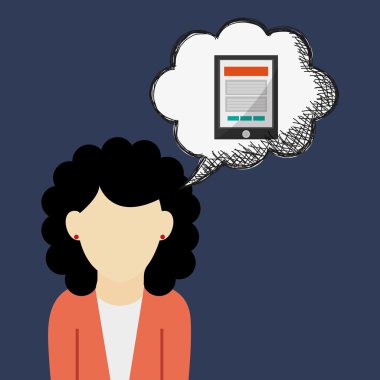 Teknoloji tasarım. ortam simgesi. Renkli resimde