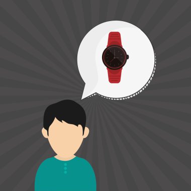 Giyilebilir teknoloji tasarım. kablosuz simgesi. Düz illüstrasyon