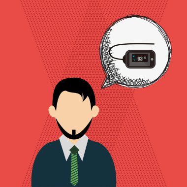 Giyilebilir teknoloji tasarım. kablosuz simgesi. Düz illüstrasyon